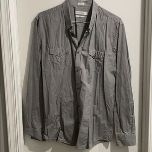 Grey Calvin Klein slim fit dress shirt